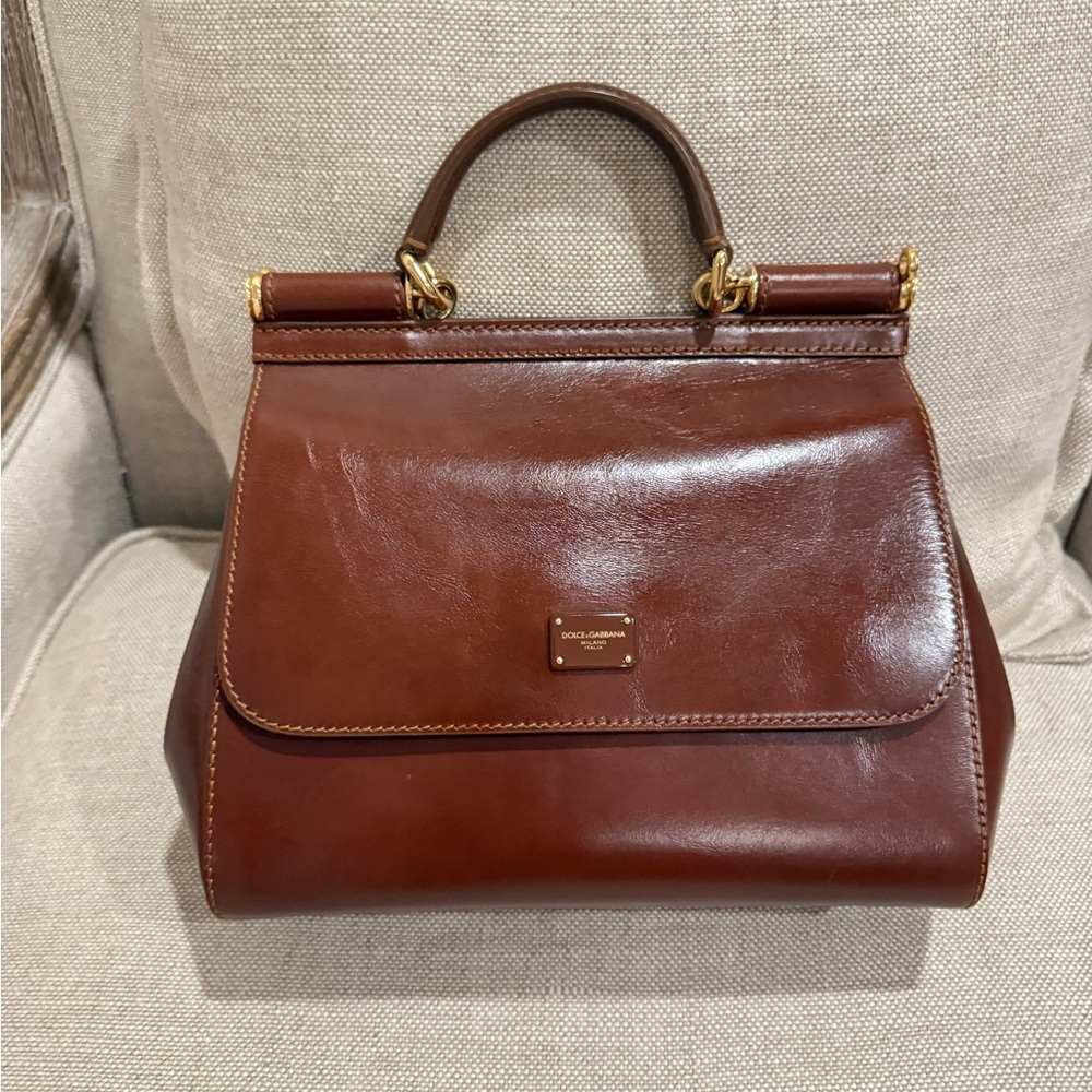 Dolce & Gabbana Brown Leather Satchel